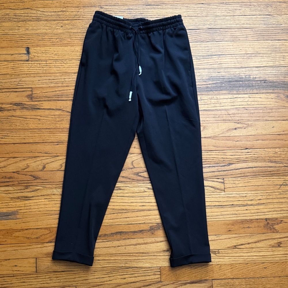 Men's Black Jogger Dress Pants